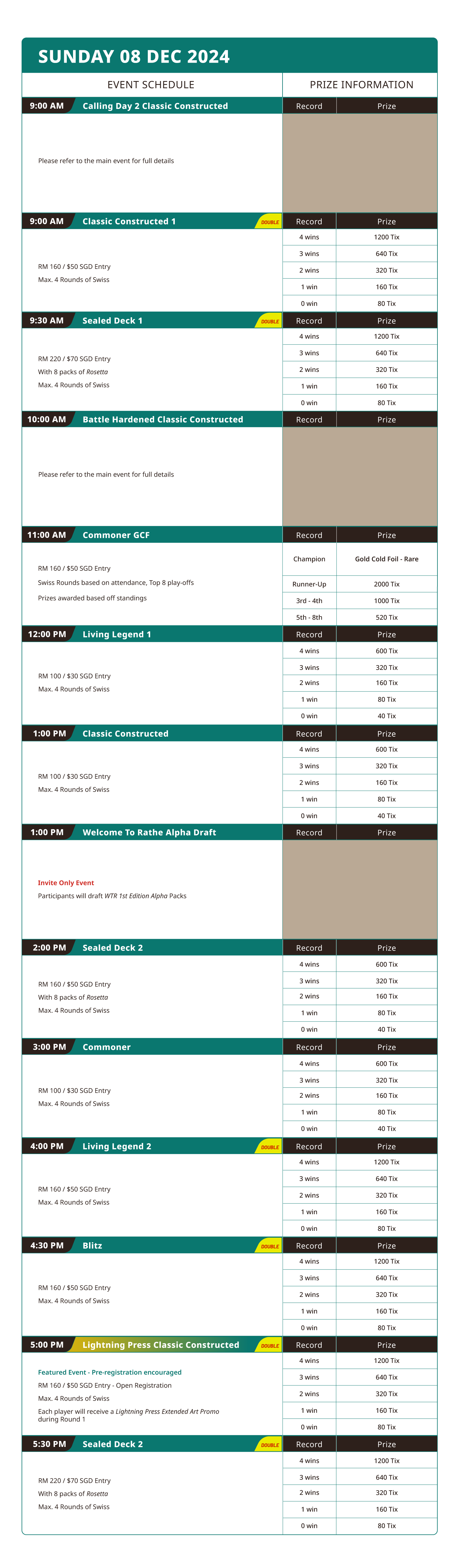 Sunday side events schedule for Calling KL 2024